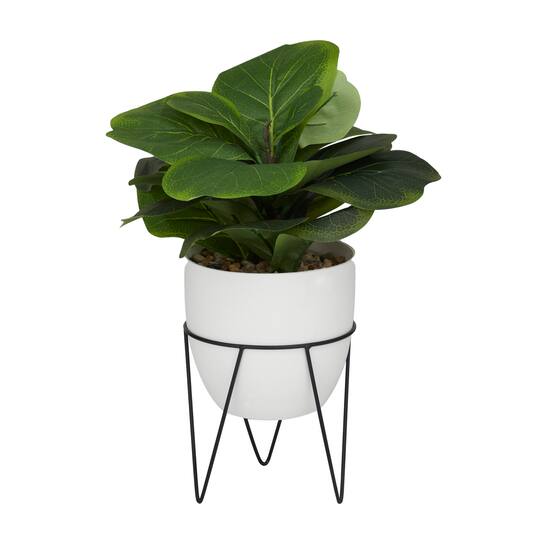 19" Potted Contemporary Gourd Artificial Foliage